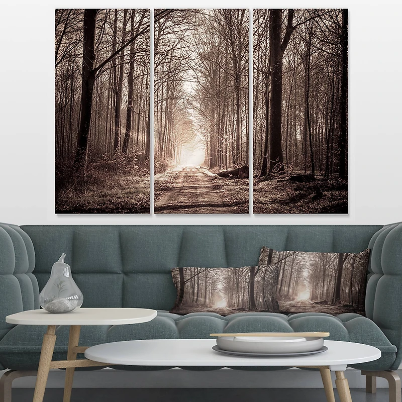 Designart - Forest Trail in Sepia