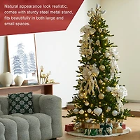 7.5ft. Pre-Lit Green Slim Fir Christmas Tree, Color Changing LED Lights
