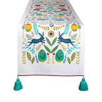 DII® 72" Easter Folk Garden Embellished Table Runner