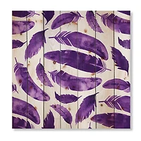 Designart - Ethnic VIolet Feathers