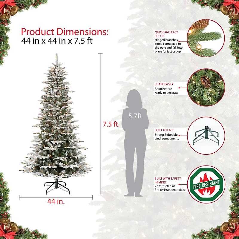 7.5ft. Pre-Lit Aspen Fir Artificial Christmas Tree