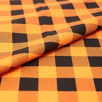 SINGER® Orange & Black Buffalo Check Cotton Fabric