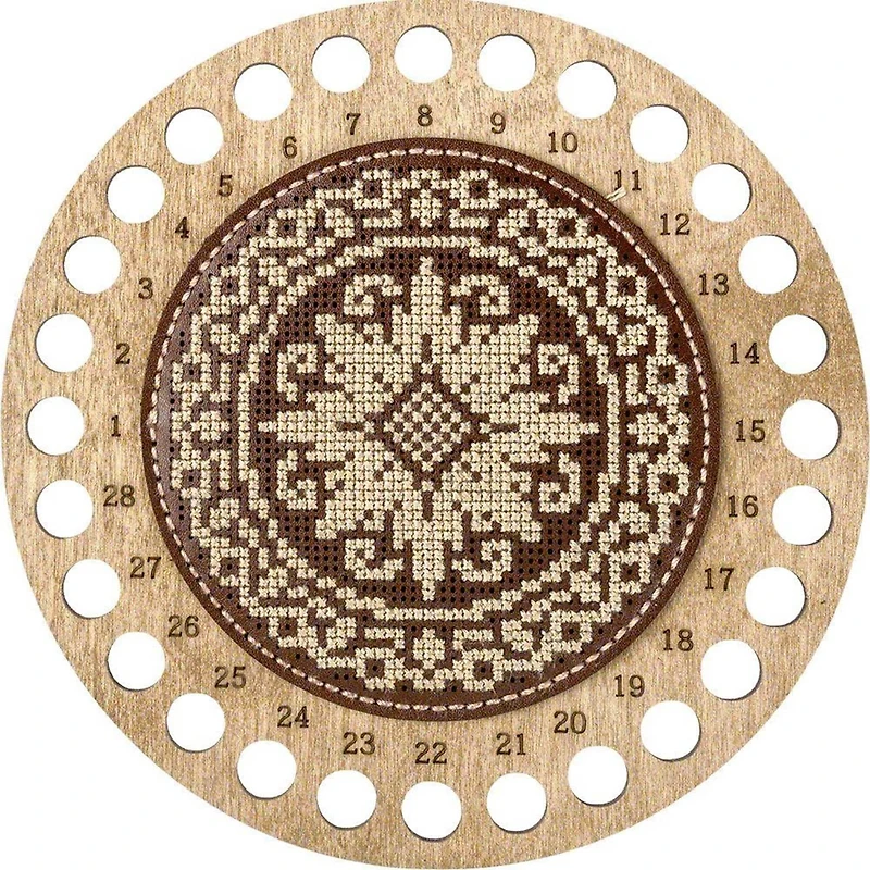 Wonderland Crafts Fair Isle Flower Thread Organizer Embroidery Kit