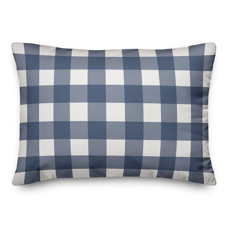 Mimi's Bed & Breakfast Navy Throw Pillow