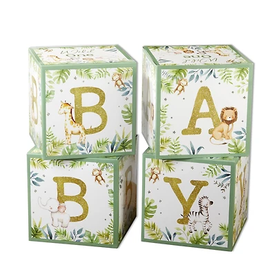 Kate Aspen Safari Baby Block Box Set, 4ct.