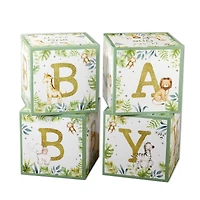 Kate Aspen Safari Baby Block Box Set, 4ct.