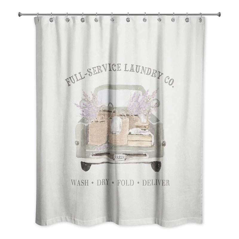 Laundry Truck Service Round 71" x 74" Shower Curtain