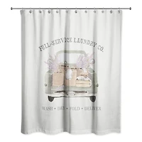 Laundry Truck Service Round 71" x 74" Shower Curtain