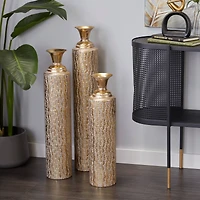 Gold Metal Glam Vase Set