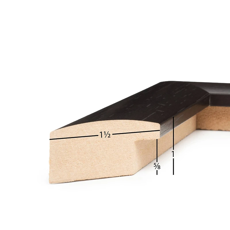 Frame USA Café Rounded Espresso Single Image Picture Frame with Mat