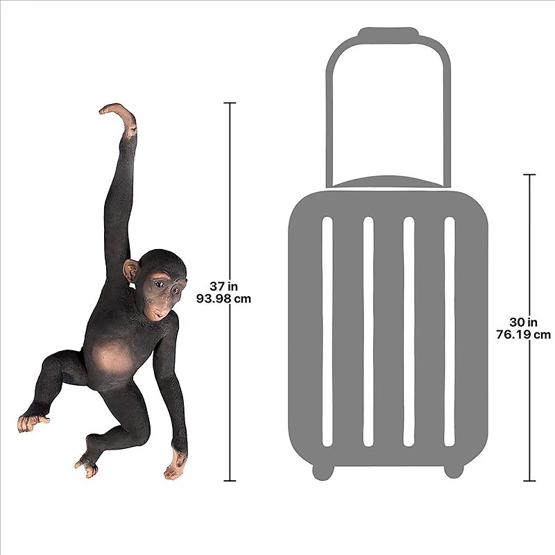 Design Toscano 37" Hanging Jungle Monkey Statue