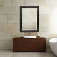 Head West Beaded Black & Gold Framed Wall Mirror