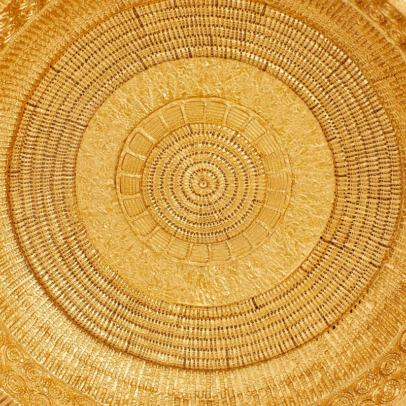 Gold Polystone Glam Sculpture, 20" x 13" x 6"