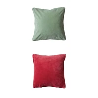 Hello Honey® 20" Reindeer Cotton Chambray Printed Pillow Set