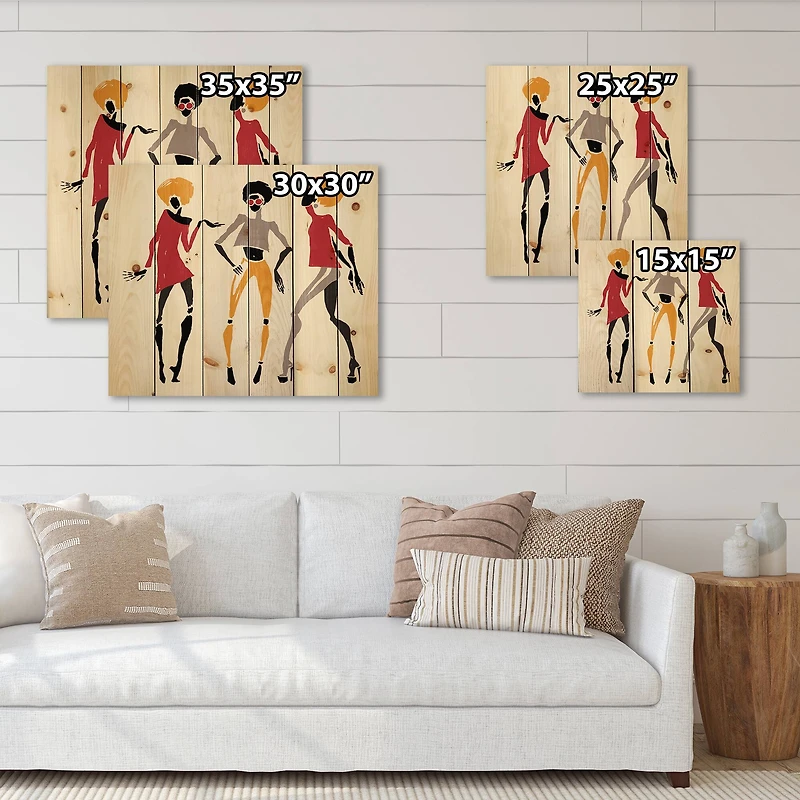 Designart - African American Women Silhouettes I