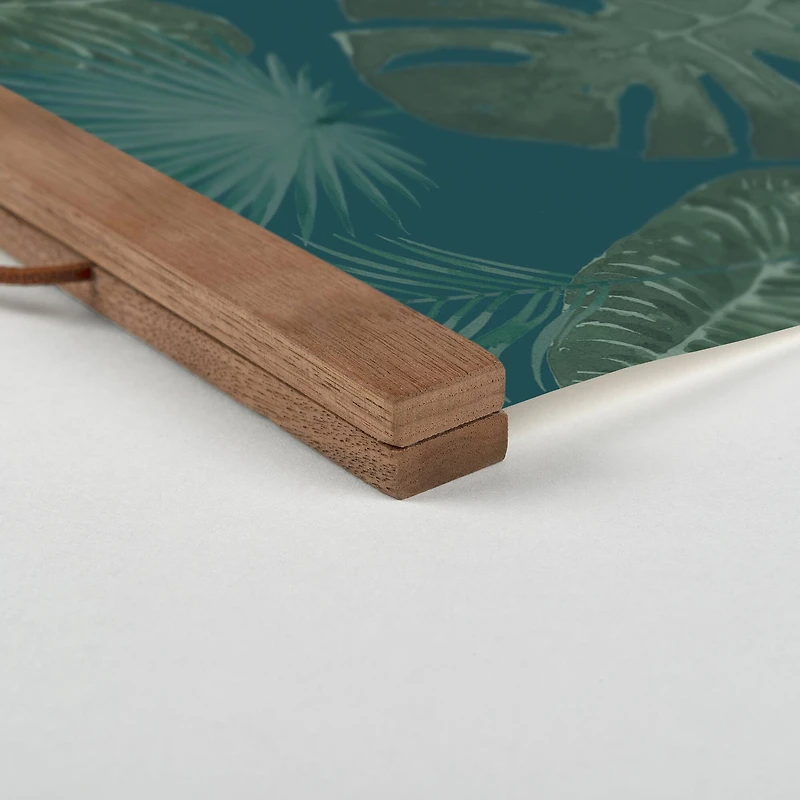 Let Your Soul Shine Tropical Palm Teak Hanging Canvas