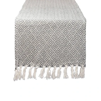 DII® 72" Gray Diamond Woven Table Runner