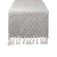 DII® 72" Gray Diamond Woven Table Runner