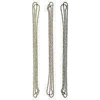 Idea-Ology Metal Ball Chains 36" 3/Pkg Each W/6 Connectors-Antique Nickel, Brass & Copper