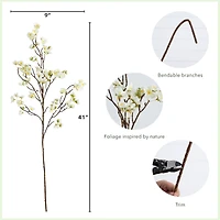 41" White Cherry Blossom Flower Stems, 3ct.