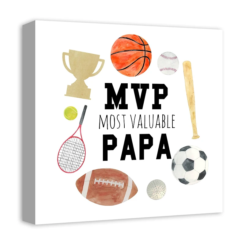 Most Valuable Papa Canvas Wall Art