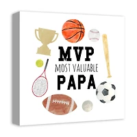 Most Valuable Papa Canvas Wall Art
