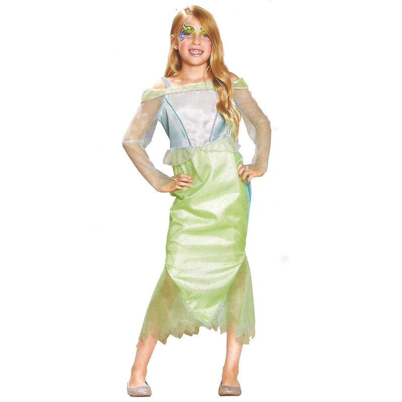 Medium Blue & Green Mermaid Girl's Costume