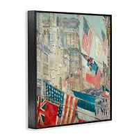 Stupell Industries Classic Americana Flags Framed Giclee Art