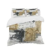 Designart 'Glam Cream Dream II' Glam Bedding Set - Duvet Cover & Shams