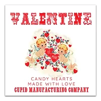 Cupid Candy Hearts 16" x 16" Canvas Wall Art