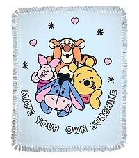 Winnie the Pooh 48" Make Your Sunshine No Sew Fleece Throw Kit
