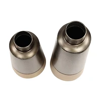 The Novogratz Set of 2 Dark Grey Metal Rustic Vase, 20", 15"