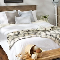 DII® Black Modern Farmhouse Plaid Throw