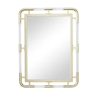 24" x 32" Gold Metal Glam Wall Mirror