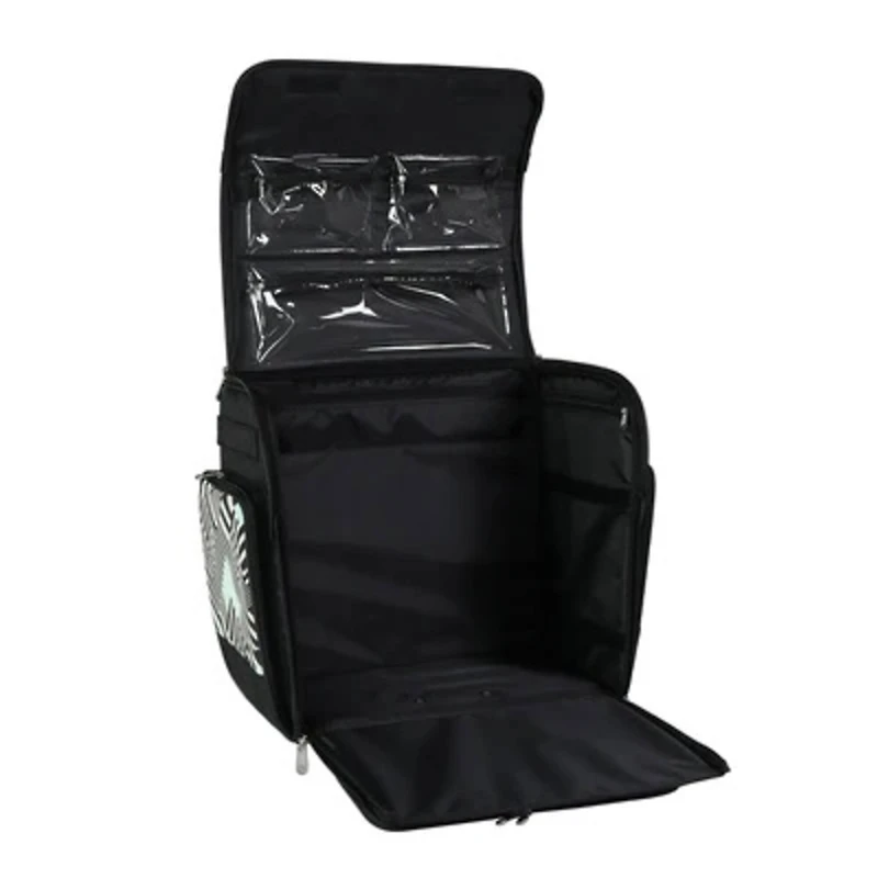 Everything Mary Teal Geometric Deluxe Rolling Craft Case