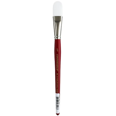 Connoisseur® White Taklon All Media Short Handle Oval Wash Brush