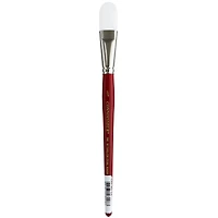 Connoisseur® White Taklon All Media Short Handle Oval Wash Brush