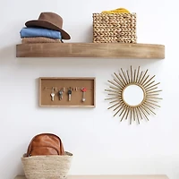 Round Wood Floating Wall Shelf