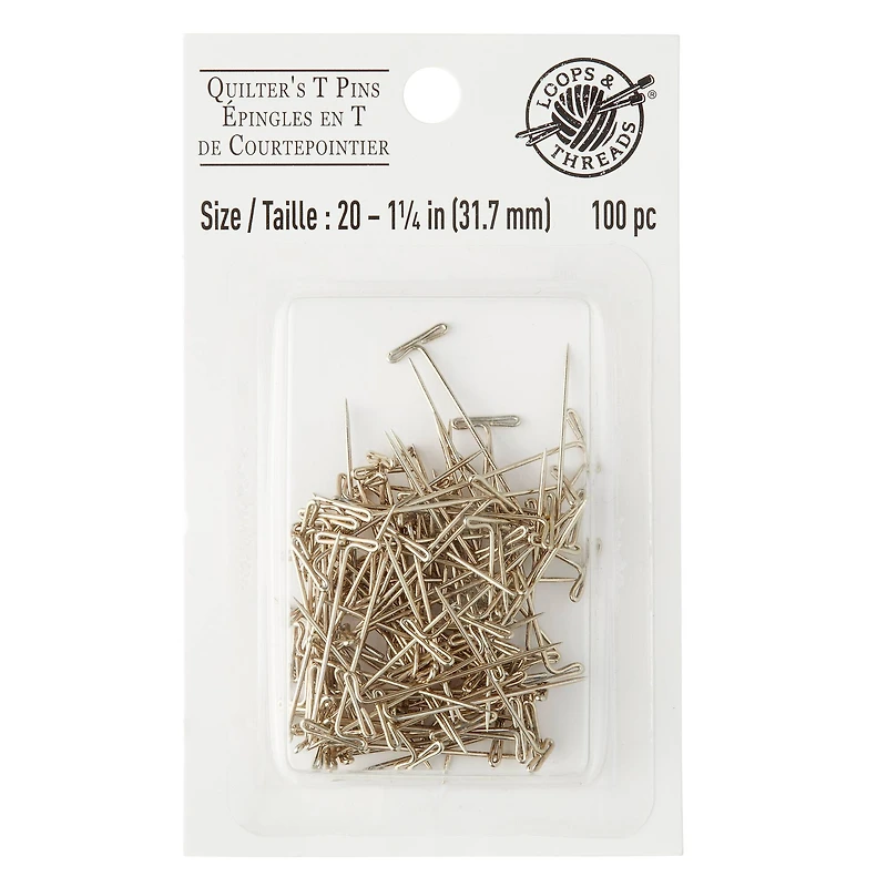 Loops & Threads™ Quilter's T-Pins, 1 1/4"
