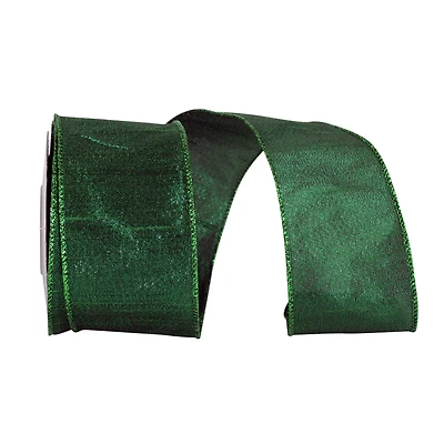 JAM Paper 2.5" x 10yd. Lamé Dupioni Color Wired Ribbon