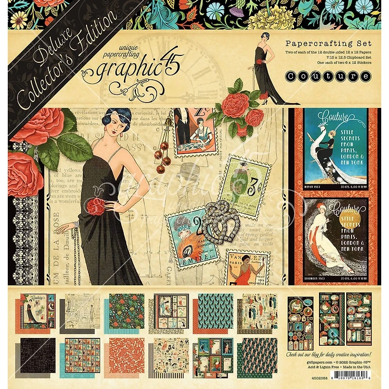 Graphic 45 Deluxe Collector's Edition Pack 12" x 12", Couture