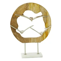 Silver Aluminum Contemporary Sculpture, Bird 13" x 10" x 3"