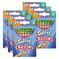 Crayola® SWIRL Crayons, 6 Packs of 24