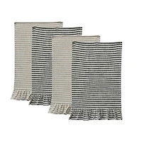 Hello Honey® Striped Tea Towel with Ruffles, 4ct.