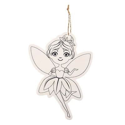 Fairy Color-In Wood Ornament by Creatology™