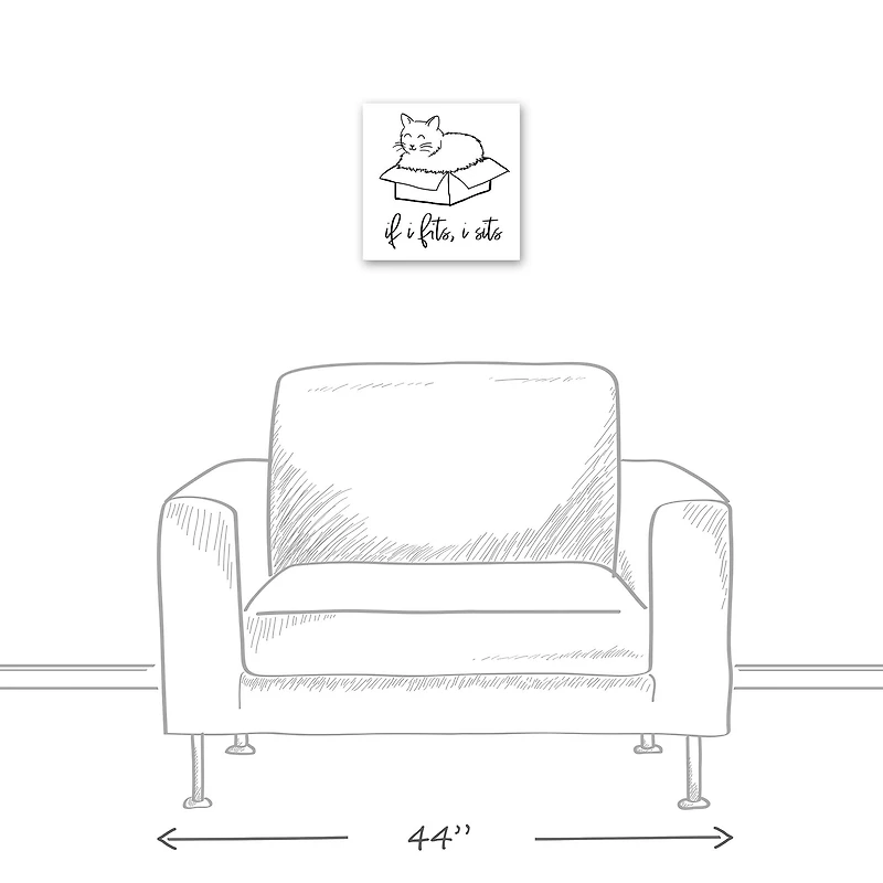 If I Fits, I Sits Canvas Wall Art