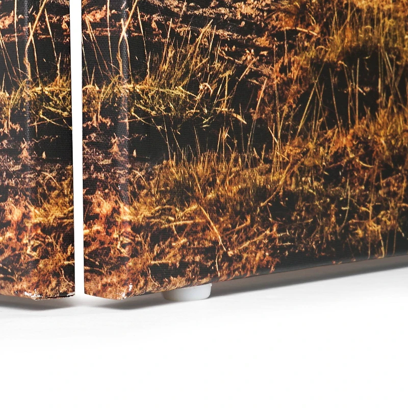 American Art Decor™ 6ft. Double-Sided 4-Panel African Elephants & Zebras Animals Canvas Privacy Screen