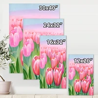 Designart - Field of Pink Tulips