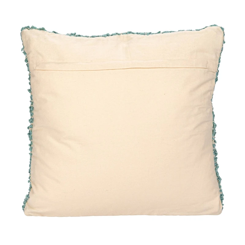 Hello Honey® 20" Blue Woven Cotton Blend Bouclé Pillow