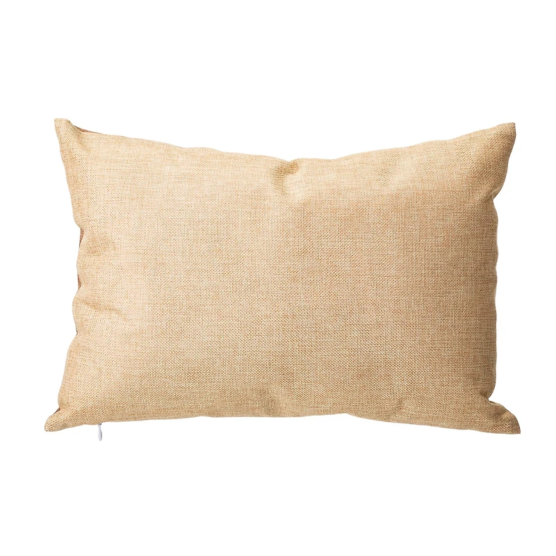 Glitzhome® Faux Burlap Happy Halloween Pumpkin Pillow